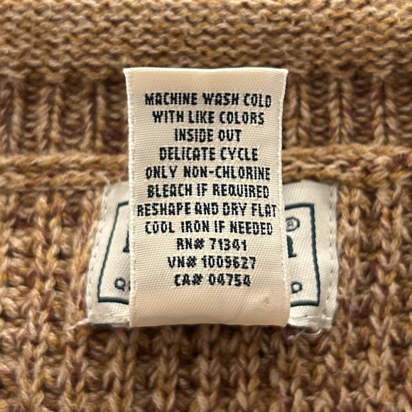 Men's L.L.Bean Organic Cotton Waffle Sweater, Rollneck Crew - Large - Picture 4 of 8